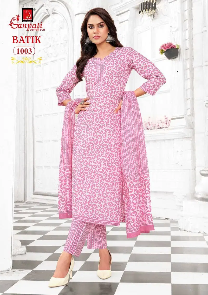 Batik Vol 10 By Ganpati Printed Cotton Kurti With Bottom Dupatta Orders In India